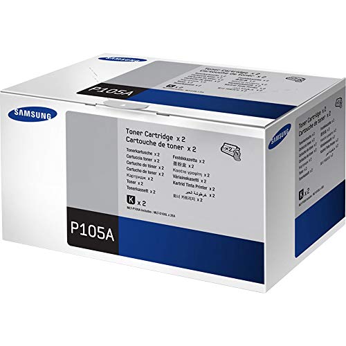 Samsung MLT-P105A 2-Pack Toner Cartridge Black, High-Yield for ML-1910, 1915, 2525, 2580N, 2525W; ML-2540, 2545, 2541, 2645; SF-650 650P; SCX-4600, 4623F, 4623FN, 4623FW