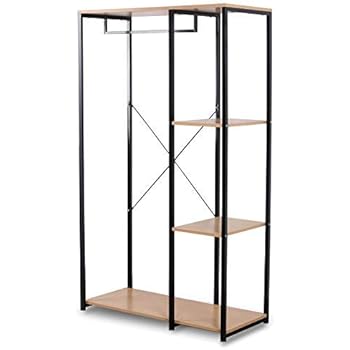 garageight A1901 Garderobenständer mit Ablage und Tablett, Weiß