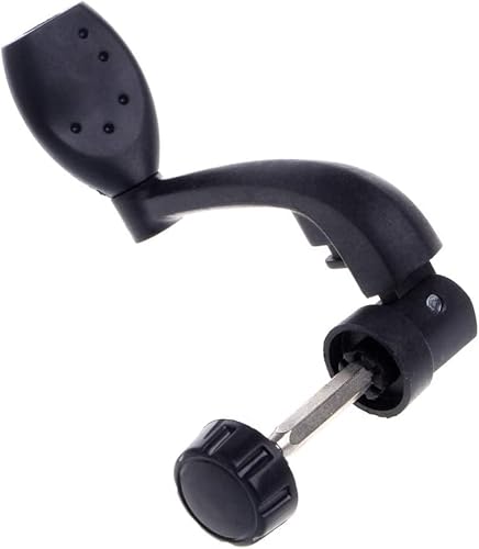 2 Stück Black Universal Kunststoff Power Handle Angeln Rollen Crank Rock Arm Spinning Wheel Grasp Wirbel Takelendstück und Zubehör