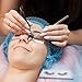 24 Pieces False Eyelashes Applicator Tool Stainless Steel Eyelash Extension Tweezers Remover Clip Tweezers Nipper Eyelash Auxiliary Clip for Women Makeup Application and Removal