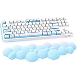 Gaming Keyboard Wrist Rest Pad,Memory Foam Keyboard Palm Rest, Ergonomic Hand Rest,Wrist Rest for Computer Keyboard,Laptop,Mac,Lightweight for Easy Typing Pain Relief (Blue)