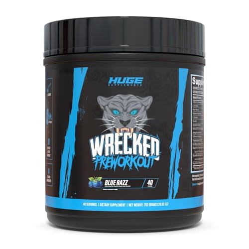 Wrecked Pre Workout Powder, Advanced Formula, Boosts Energy, Focus, Pumps