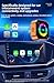 FGZKKS 2026 4-in-1 Wireless CarPlay Adapter, Wired to Wireless, Supports Android Auto and Screen Mirroring Casting, Compatible with iPhone iOS 10+ and Android 11+ Systems (Orange+ Adapter)