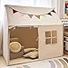 Kids Tent Indoor Playhouse, Kids Play Tent Large Kid Playhouse Tent Toys Toddler Tent Play House with Pennant Banners