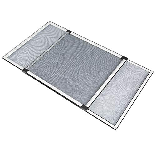 PALMAT – Pantalla Mosquitera Deslizable contra Moscas - Red Mosquitero Anti Insectos, Para Ventanas, Malla Con Guías para Persianas Enrollables, 75 x 50cm hasta 142cm (Blanco)