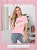 Dresswel Women Good Vibes T-Shirt Rainbow Graphic Print Tee Shirts Summer Tops(Light Pink,S) #1