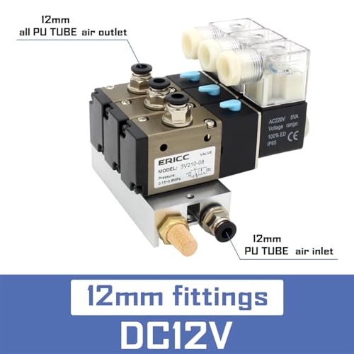Électrovanne 110V AC à raccords silencieux pour centraliser 8 circuits pneumatiques sans fuite