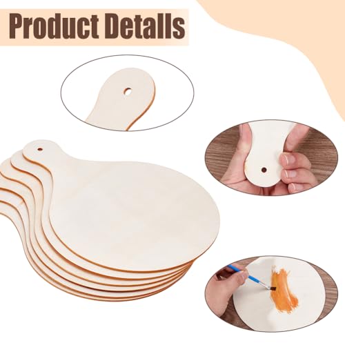 Tablas de Cortar Mini de Madera con Mango, 8 Piezas, para Artesanía DIY, Cocina y Decoración, 23 x 16 cm miniatura 3