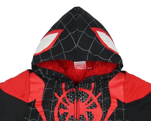 Marvel Spider-Man Boys' Miles Morales Full-Zip Fleece Lined Hoodie2