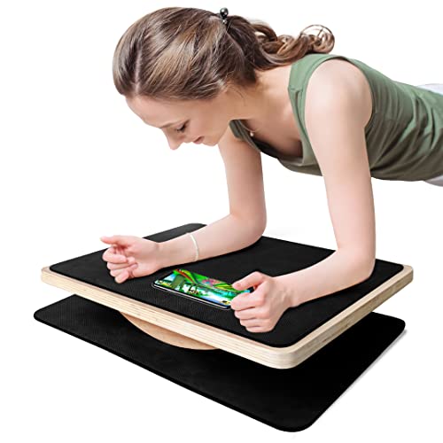 Yes4All Versatile Plank Trainer With Smartphone Integration For Full Body Fitness While Playing Games/Premium Wooden Balance Board/Balance Boards For Adults With Comfy Eva Surface, Anti-Slip Anti-Scratch Pads #TOP3
