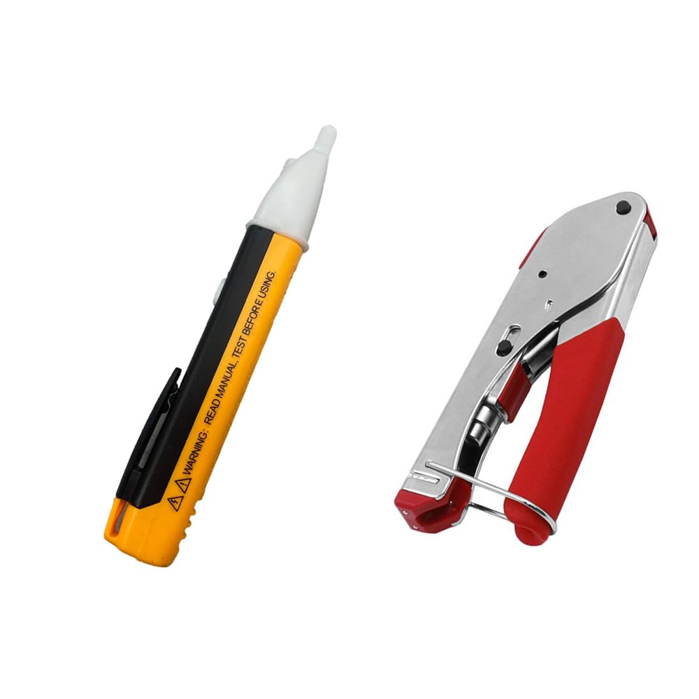 CRAFTS HAVELI Networking Tool Kit Combo – LAN Cable Tester with Voltage Tester & Compression Tool for RJ45 Ethernet Installation, Repair & Network Maintenance