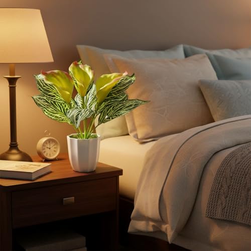Image of fancymart Artificial Calla Lily Plant with Pot - 30 cm Height Decorative Flower Leaves (Pack of 1) | Realistic Faux Plant for Home & Office Decor | Table, Shelf & Desk Decoration