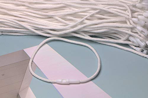 image for Tupalizy White Cotton Gift Clothing Price Tag String Hanging Rope Snap