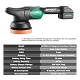 BATOCA S2 Upgrade 21V Cordless Car Polisher Buffer Sander Dual Action Car Polishing Machine with 2x Batteries 5inch Polishing Pads Polish Kit for Car Boat Floor Polishing Buffing 6 Speeds 2000-4500RPM - Image 3