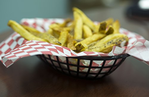 Bear Paws - Food Baskets - Plastic Basket - Oval Bread Baskets - Serving Basket - Restaurant Baskets - Deli Tray - Fries, Burgers, Crawfish - 72 Count, Black - Thumbnail 3
