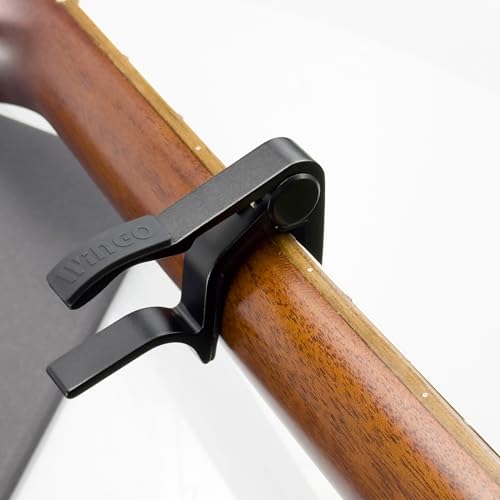 Image of WINGO Flat Guitar Capo for Classical Guitars- Black with 5 Picks