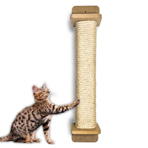 Genérico Arranhador para Gatos 80cm de Altura Resistente Sisal de 8mm com Kit Fixação (CARPETE GRAFI