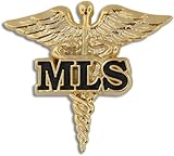 PinMart Medical Laboratory Scientist MLS Gold Caduceus Pin