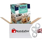 Nandafer Cinnabon Sweet and Creamy Cinnamon Roll Coffee, Classic Cinnamon Roll Keurig Single-Serve K-Cup Pods, Light Roast Coffee + Bonus coffee stencils latte art,1 box 24 count (ct) pods
