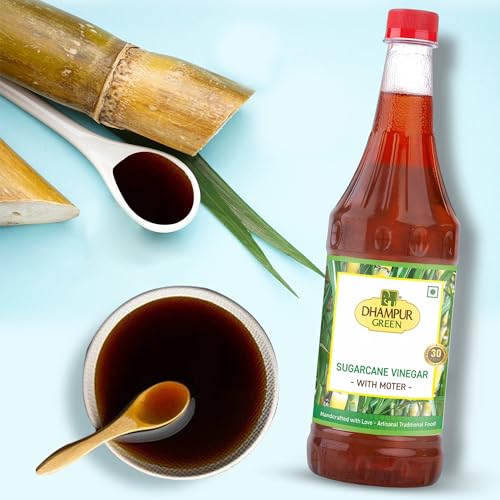 Image of Dhampurgreen Sugarcane Vinegar With Mother, 1600ML (800MlX2) | Sirka | For Cooking, Pickles, Salads, | Sugar Cane Fruit Vinegar