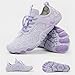 Hike Barefoot Shoes Women Men Wide Toe Box Quick Dry Non Slip Water Shoes Hiking Walking Sneakers Swim Beach Surf Yoga Lightweight Grounding Footwear Purple