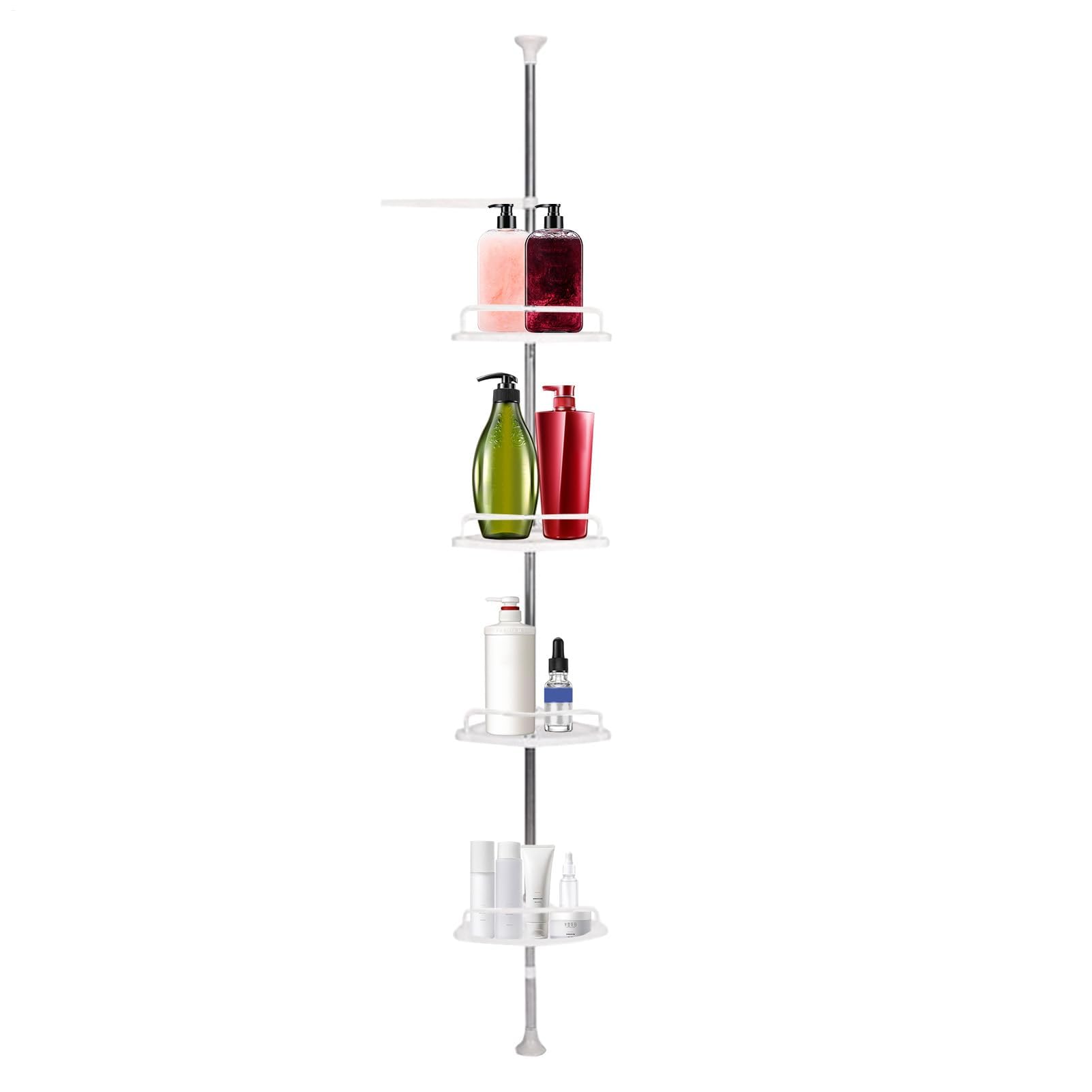 Estante esquinero de baño inoxidable de 25 x 25 cm, almacenamiento de acero inoxidable de varios niveles para ducha y baño, estante de esquina que ahorra espacio, accesorio de baño duradero