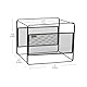 Mind Reader Ordner-Organizer zum Aufhängen, Desktop-Organizer, Aufbewahrung, Büro, Metallgeflecht, 33 Zoll L x 9,75 Zoll B x 10,25 Zoll H, Schwarz