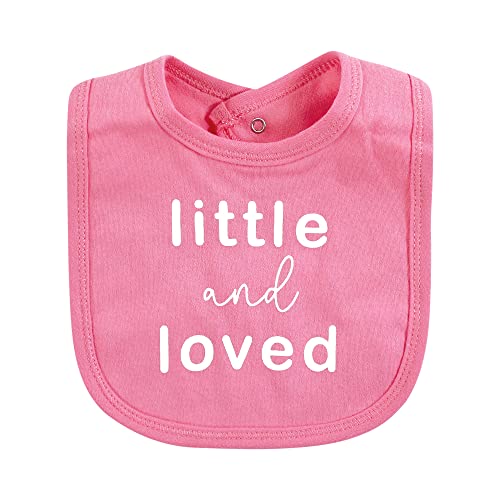 Image of Touched by Nature Unisex Baby Organic Cotton Bibs, Pink Peanut, One Size