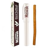 GOWO Miswak Stick and Holder - Natural Teeth Whitening Kit - Natural Toothbrush - No Toothpaste Needed - Herbal Teeth Whitener and Breath Freshener -