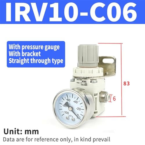 Régulateur de pression précision IRV10 avec jauge de contrôle et son support fileté C06 - 3