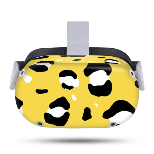 Head Case Designs Officially Licensed Grace Illustration Yellow Leopard Art Mix Vinyl Sticker Skin Decal Cover Compatible with Meta Quest 2