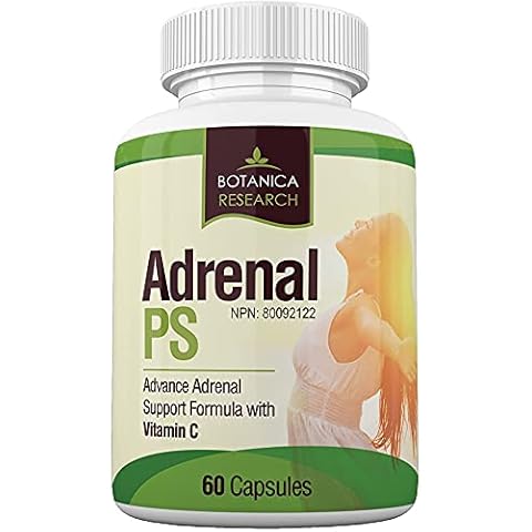 Adrenal Fatigue Support Supplement with Premium Rhodiola Rosea Herb Extract, L-Tyrosine, Panax Ginseng, Holy Basil - PS Cortisol Gland Complex for Health Insufficiency Calm Energy Response Cover