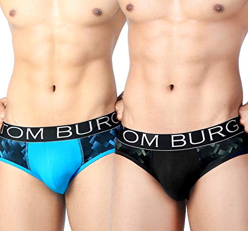 Image of TOM BURG Regular Cotton Designer Casual Smooth & Comfortable Brief for Men (Pack of 2)
