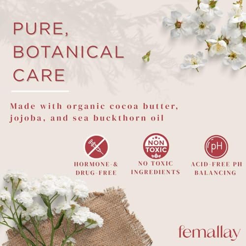 Image of Femallay Wild Cherry Scented Vaginal Moisturizing Suppository 100% Natural Ingredients for Vaginal Dryness and Odor, Intimate Comfort 14 Suppository Melts +1 Applicator for Effortless Hydration 2-Pack