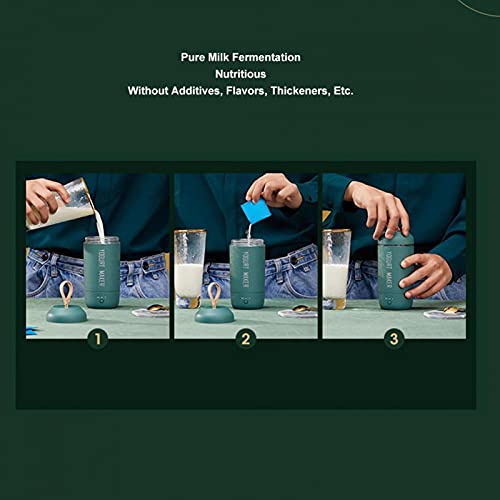 Elektrische Yoghurt Machine Draagbare Yoghurt Maker Mini Yoghurt Maker Keuken Reizen voor Outdoor (Groen) - Image 7