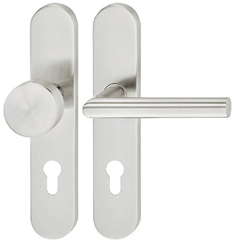 1802.FD/2002.KI.PZ-60 HERMAT Drückergarnitur Mit Langschild BASIC 02 1802.fd 2002.ki Edelstahl 9393631