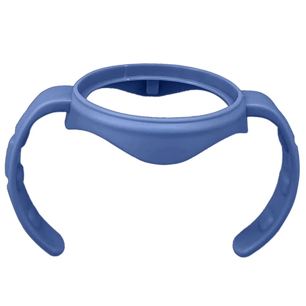 Baby Feeding Bottle Handle Grip Compatible for Dr. Brown's Anti-Colic Options+ Wide Neck Baby Bottles, 2 Count, White and Blue