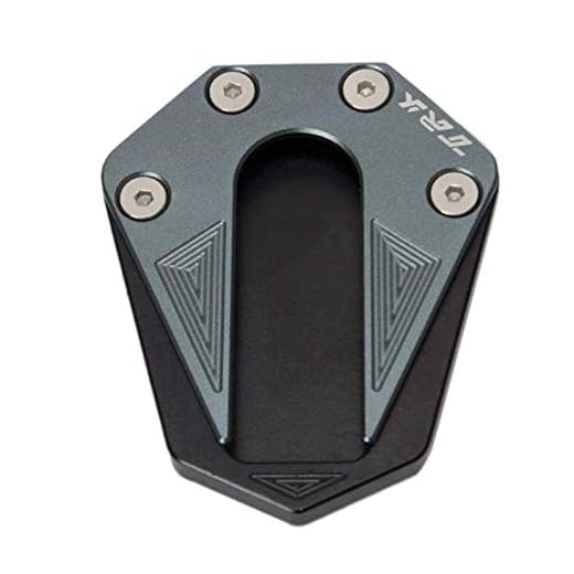 TOOGOO Motocicleta AleacióN de Aluminio Pie Pata de Cabra Almohadilla de ExtensióN Placa Soporte Lateral Ampliada para Benelli TRK 502 2017-2018 Titanio + Negro