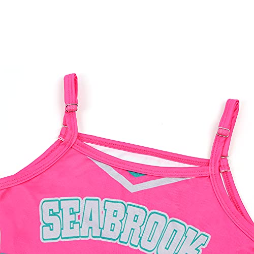 Sicypoty Girls Cheerleader Costume Cheerleading Outfit Fancy Dress For Halloween Party Birthday Pink 9-10Years thumb #1