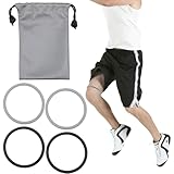 Qianyu 4 PCS Patellar Tendon Support Strap Silicone Knee Bands Flexible Patella Stabilizer Knee Brace Support with Storage Bag for Running Basketball Tennis Soccer Volleyball Hiking Jumper