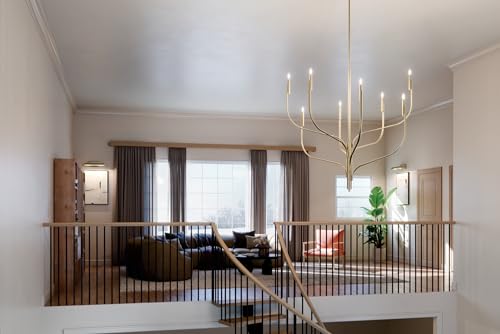 Kichler Livadia 8-Light Chandelier, Soft Modern-Light in Champagne Bronze, for Foyer, Great Room, or Vaulted Dining or Bedroom (47.75" x 47.75"), 52675CPZ by Kichler - Image 3