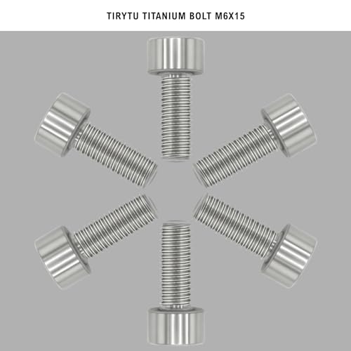 Image of Lightweight Titanium Bolts M6x15, Natural Color | Lightweight Hex Socket Screws, MTB /Road Bike /Motorcycle, Corrosion Resistant, Marine Grade Fasteners