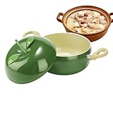 Ollas pequeñas para cocinar, olla de salsa de frutas y verduras, sartén con tapa, para cocina de inducción, cocina, cocina a fuego lento, freír sopa de espaguetis