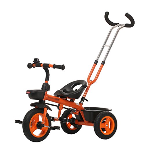 Gute Qualität Kinderwagen Buggys Baby Kinder Kinder Kleinkind Abnehmbare Dreiradfahrt auf Pedal Trike Fahrrad 3 Räder Fahrrad 2-5 Jahre Baby Standardkinderwagen (Color : Orange) Cover