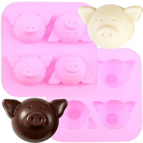 4 Cavity Pig Chocolate Molds Piggy Silicone Mold For Chocolate