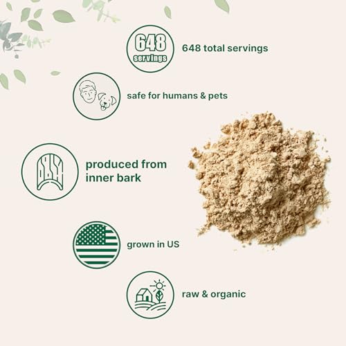 Micro Ingredients Sustainably US Grown, Organic Slippery Elm Bark Powder, 1 Pound (648 Servings), Helps Soothe The Throat and Coughing, No Irradiated, No Contaminated, No GMOs, Pet Friendly - Image 4