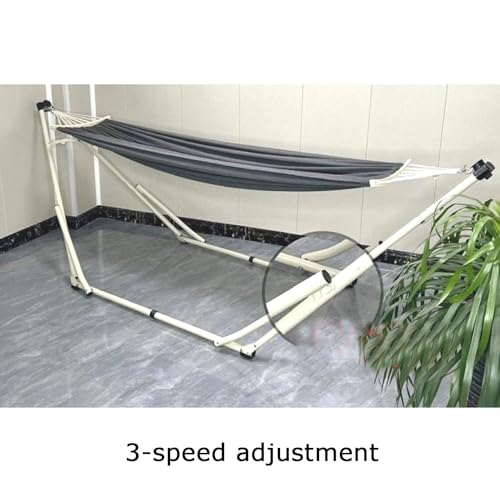 Soporte para hamaca, soporte portátil para cama de camping, soporta 150 kg, con silla colgante, ideal para viajes al aire libre y uso en el patio