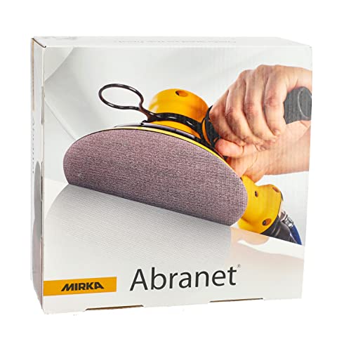 Mirka Abranet Netz-Schleifscheiben Ø 200 mm Klett/Korn P240 / 50 Stk/zum Schleifen von Holz, Spachtel, Lack, Kunststoff / 5425205025