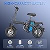 E14 Electric Bike for Adults 500W Motor, Folding Ebike 14" Adults Electric Bicycles, 48V 13Ah Removable Battery UL 2849 Disney Certified, 25 Miles PAS Range, Mini E Bikes for Teens (E14 Black) #3