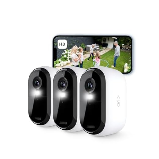 Arlo Essential 2 HD Akku Überwachungskamera Aussen WLAN, Kabellos, 1080p Video, Farbnachtsicht, Licht, Bewegungsmelder, Sirene, 2-Wege Audio, Smart Home + Arlo Secure Plan Testzeitraum, 3er Set